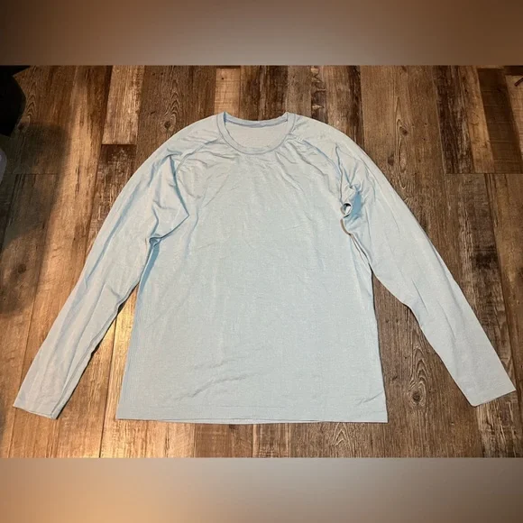 Lululemon Metal Vent Tech Long Sleeve Shirt 2.0 Peroxide /Breeze Blue Size Large - Picture 3 of 7
